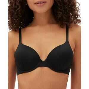 Gap Body Womens Everyday Essentials T-Shirt Bra, Black, Size 36C 0177